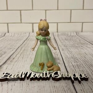 Vintage Enesco Growing Up Birthday Girls Porcelain Figurine - Blonde, 7